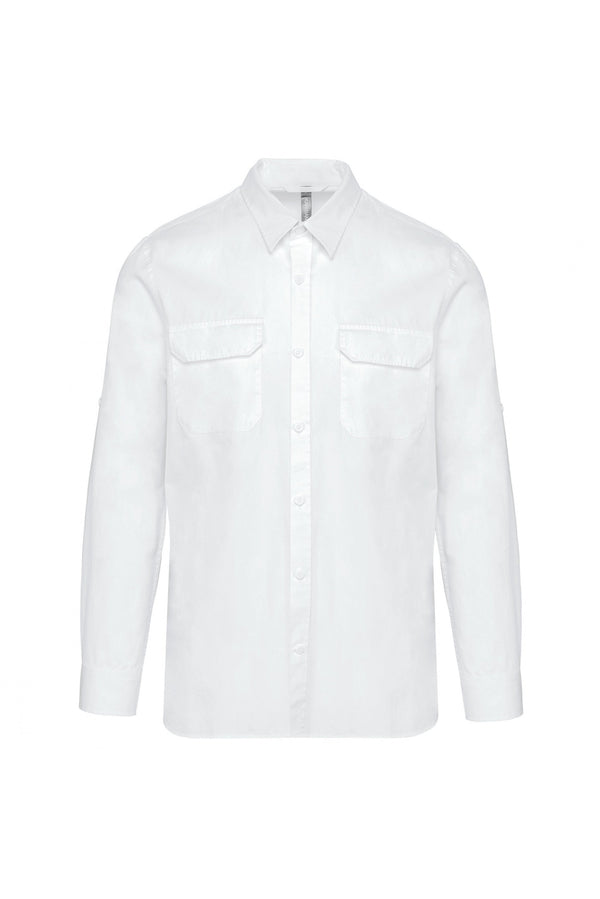 Camisa Homem Safari-Branco-S-RAG-Tailors-Fardas-e-Uniformes-Vestuario-Pro