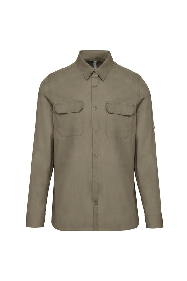 Camisa Homem Safari-Verde Caqui-S-RAG-Tailors-Fardas-e-Uniformes-Vestuario-Pro