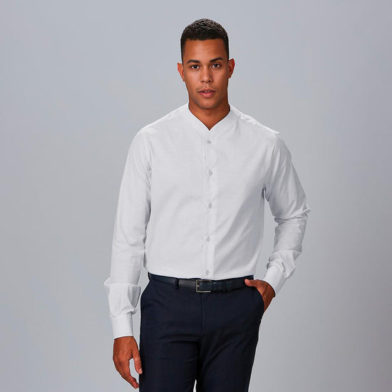 Camisa Homem Slim Fit Fil a Fil Riccardo-Branco-101-XS-RAG-Tailors-Fardas-e-Uniformes-Vestuario-Pro