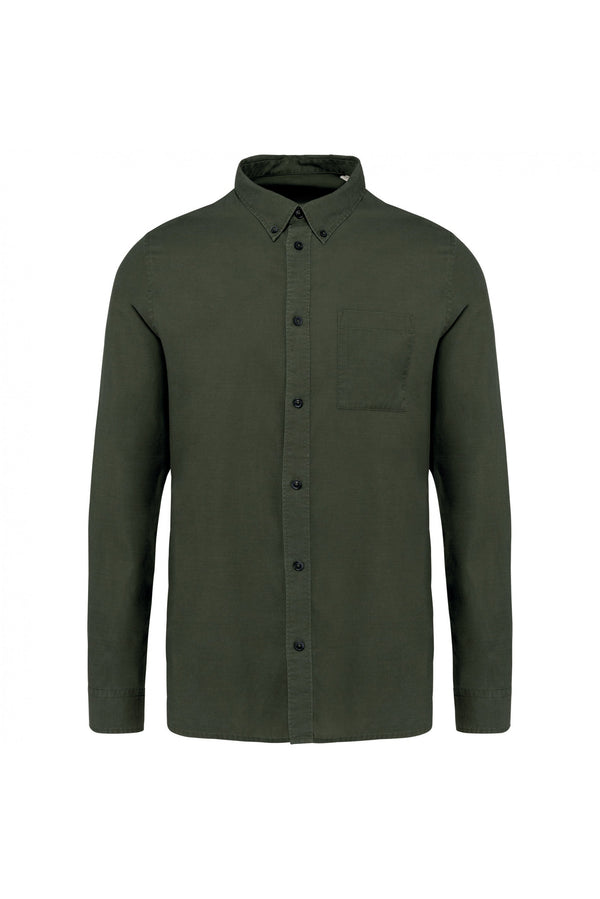 Camisa Liocel Tencel-Khaki-S-RAG-Tailors-Fardas-e-Uniformes-Vestuario-Pro