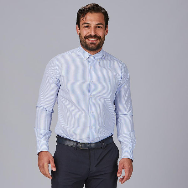 Camisa Lorenzo Slim Fit de Homem para Restauração-RAYA CELESTE-XS-RAG-Tailors-Fardas-e-Uniformes-Vestuario-Pro
