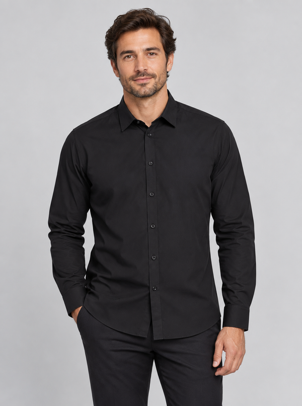Camisa ML Homem-Preto - 00-S-RAG-Tailors-Fardas-e-Uniformes-Vestuario-Pro