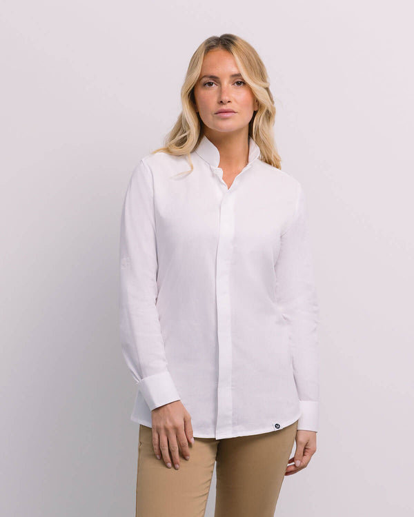 Camisa Mandarim Unissexo Grace em Linho-RAG-Tailors-Fardas-e-Uniformes-Vestuario-Pro