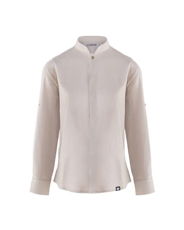 Camisa Mandarim Unissexo Grace em Linho-RAG-Tailors-Fardas-e-Uniformes-Vestuario-Pro