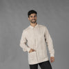 Camisa Masculina Meio-Linho Lazio-Beje-S-RAG-Tailors-Fardas-e-Uniformes-Vestuario-Pro