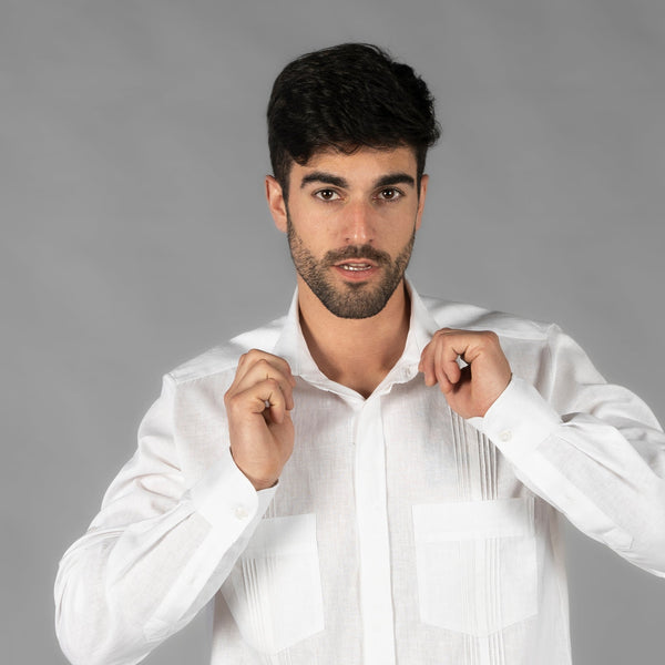 Camisa Masculina Meio-Linho Lazio-RAG-Tailors-Fardas-e-Uniformes-Vestuario-Pro