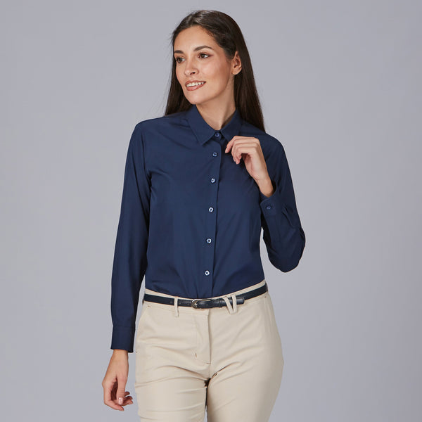 Camisa Mulher Moledo-Azul Marinho - 104-XS-RAG-Tailors-Fardas-e-Uniformes-Vestuario-Pro