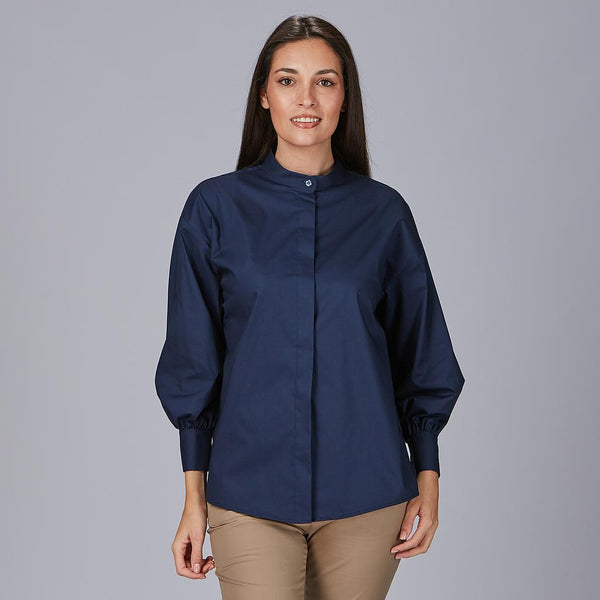 Camisa Oversize para Senhora Maddalena-Marinho-104-XS-RAG-Tailors-Fardas-e-Uniformes-Vestuario-Pro