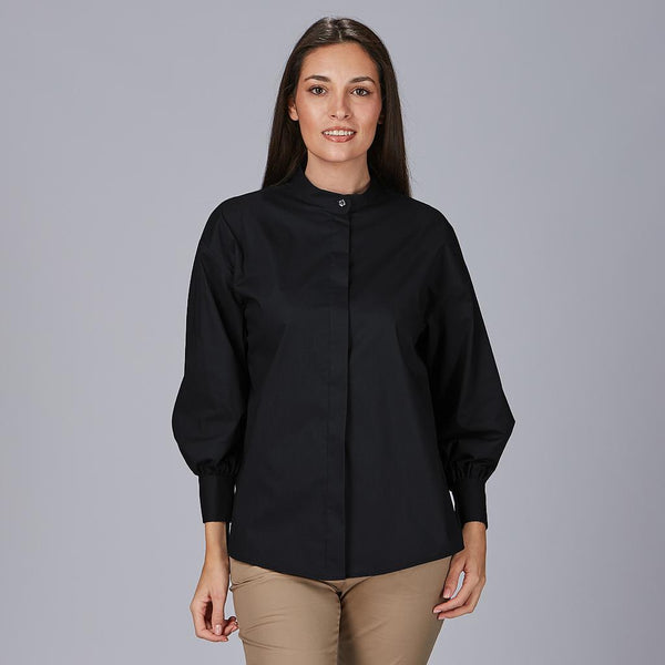 Camisa Oversize para Senhora Maddalena-Preto-001-XS-RAG-Tailors-Fardas-e-Uniformes-Vestuario-Pro