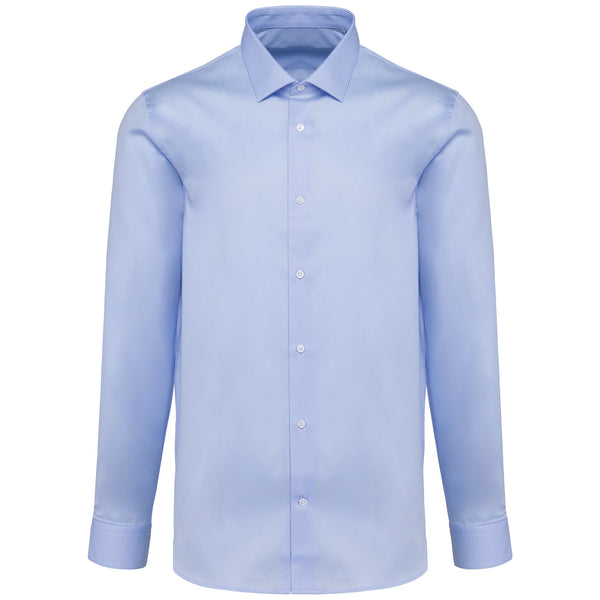 Camisa Oxford Pinpoint manga comprida de homem-Essential Blue-S-RAG-Tailors-Fardas-e-Uniformes-Vestuario-Pro