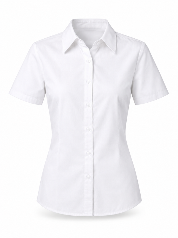 Camisa Oxford de Manga Curta para Senhora-RAG-Tailors-Fardas-e-Uniformes-Vestuario-Pro