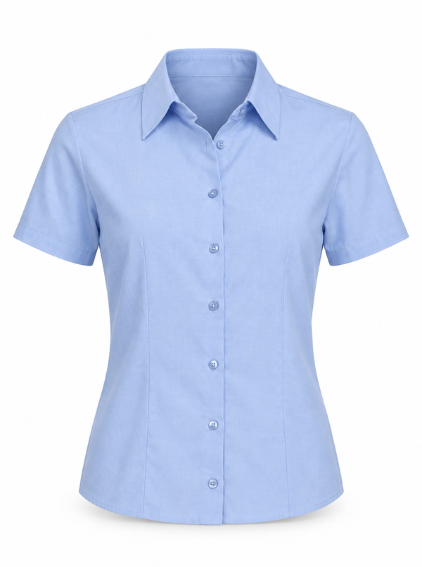 Camisa Oxford de Manga Curta para Senhora-RAG-Tailors-Fardas-e-Uniformes-Vestuario-Pro