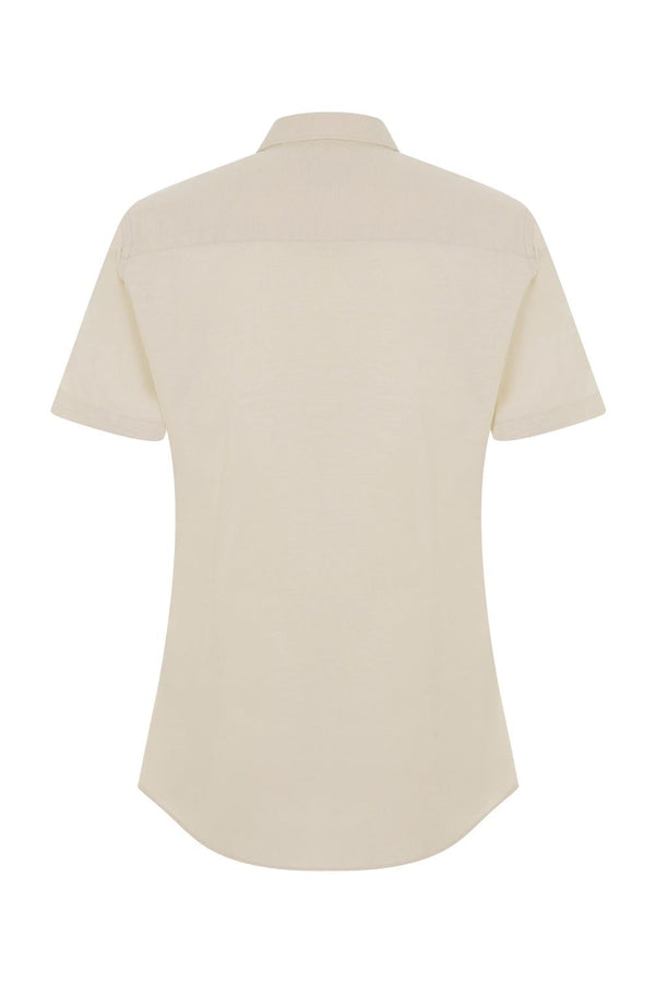Camisa Oxford stretch de manga curta para mulher-RAG-Tailors-Fardas-e-Uniformes-Vestuario-Pro