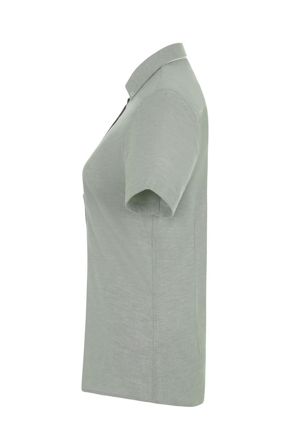 Camisa Oxford stretch de manga curta para mulher-RAG-Tailors-Fardas-e-Uniformes-Vestuario-Pro