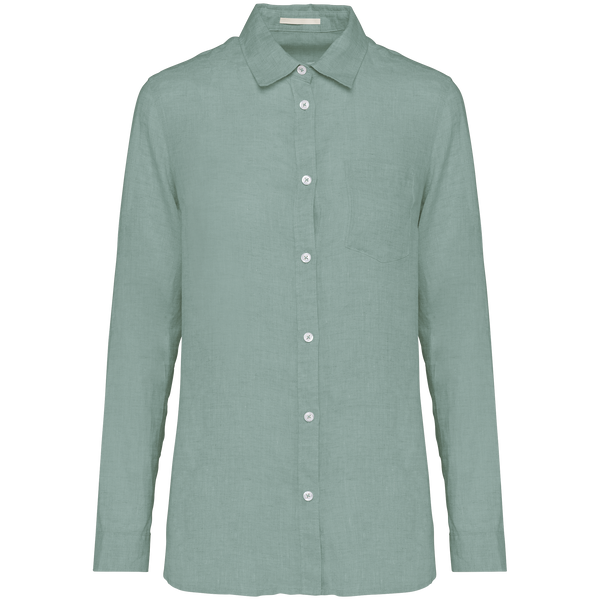 Camisa Senhora Linho Pavão-Jade Green-XS-RAG-Tailors-Fardas-e-Uniformes-Vestuario-Pro