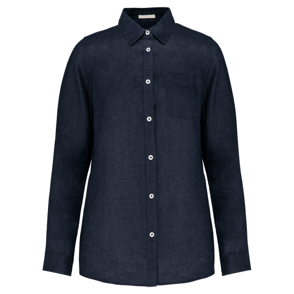Camisa Senhora Linho Pavão-Marinho-XS-RAG-Tailors-Fardas-e-Uniformes-Vestuario-Pro