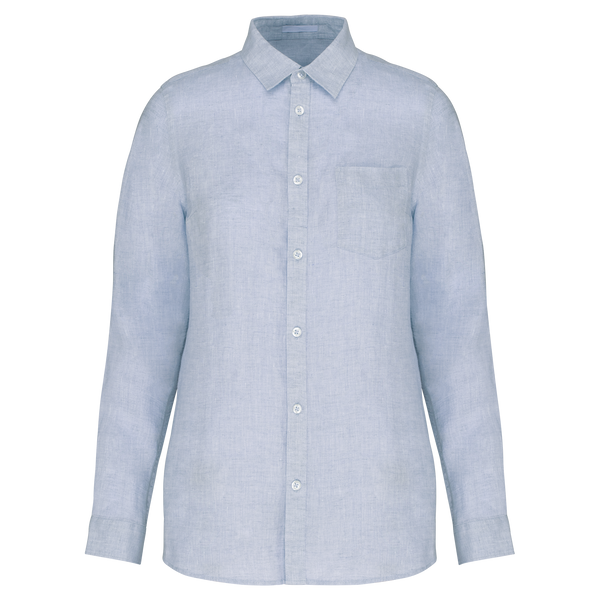 Camisa Senhora Linho Pavão-Azul Celeste-XS-RAG-Tailors-Fardas-e-Uniformes-Vestuario-Pro