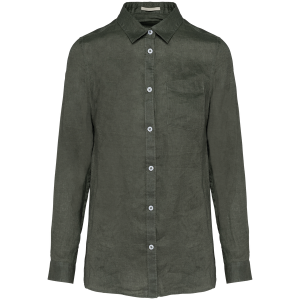 Camisa Senhora Linho Pavão-Khaki-XS-RAG-Tailors-Fardas-e-Uniformes-Vestuario-Pro
