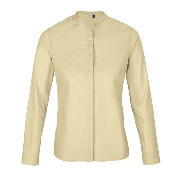 Camisa Senhora Mandarim-Bege Caqui-S-RAG-Tailors-Fardas-e-Uniformes-Vestuario-Pro