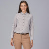 Camisa Senhora Riscas Bicolor Simonetta-Camel/Castanho-1142-XS-RAG-Tailors-Fardas-e-Uniformes-Vestuario-Pro
