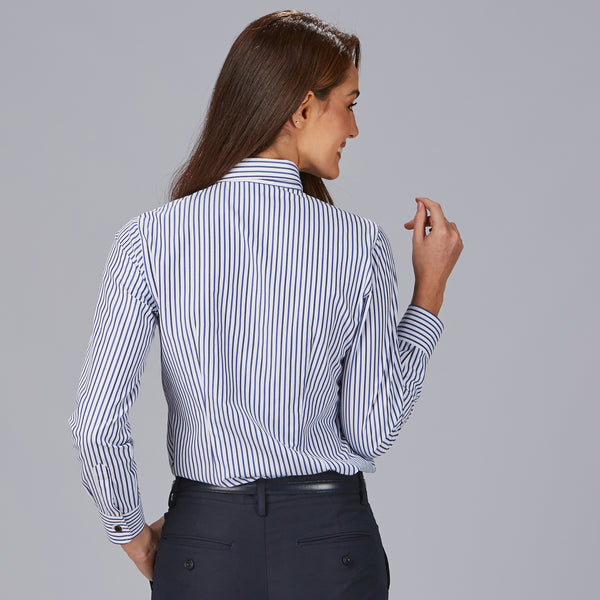 Camisa Senhora Riscas Bicolor Simonetta-RAG-Tailors-Fardas-e-Uniformes-Vestuario-Pro