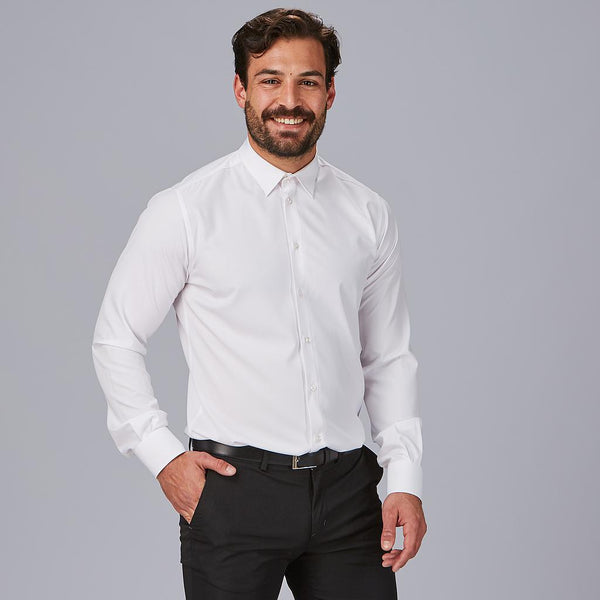 Camisa Slim Fit Moledo para Homem-Branco-101-38-RAG-Tailors-Fardas-e-Uniformes-Vestuario-Pro
