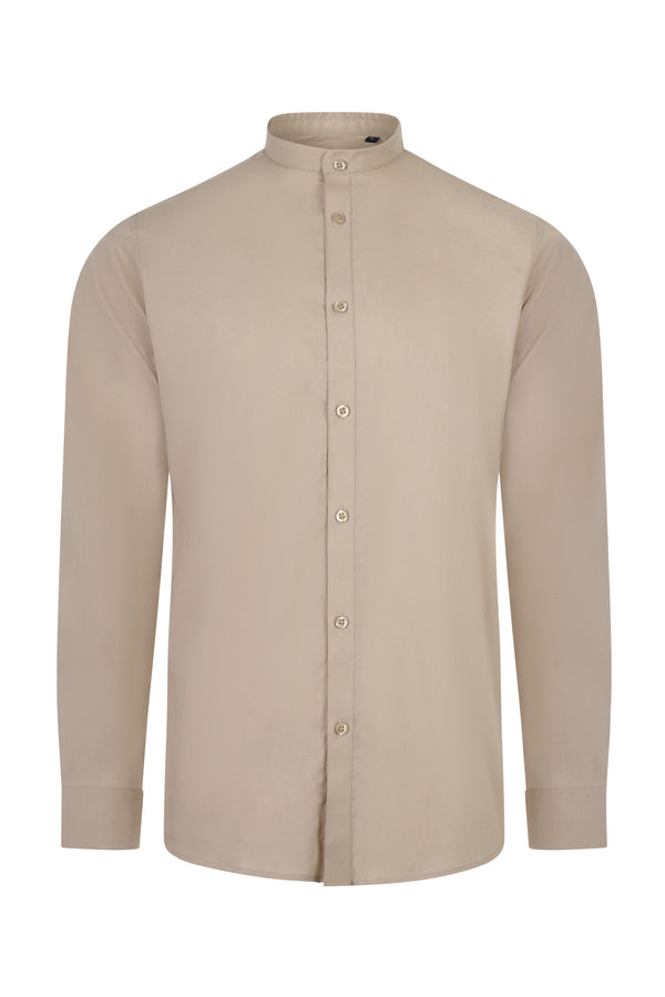 Camisa Stretch Manga Longa para Homem-BEGE CLARO - 47-S-RAG-Tailors-Fardas-e-Uniformes-Vestuario-Pro