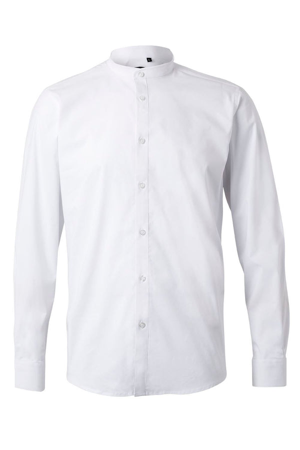 Camisa Stretch Manga Longa para Homem-Branco-S-RAG-Tailors-Fardas-e-Uniformes-Vestuario-Pro