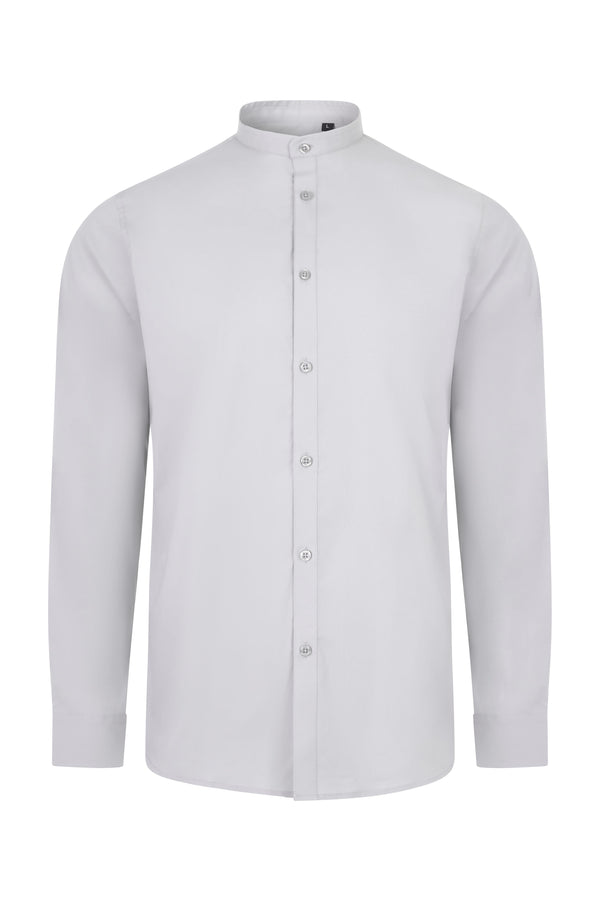 Camisa Stretch Manga Longa para Homem-CINZA GELO - 58-S-RAG-Tailors-Fardas-e-Uniformes-Vestuario-Pro