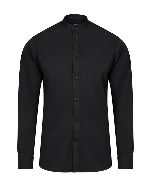 Camisa Stretch Manga Longa para Homem-PRETO - 00-S-RAG-Tailors-Fardas-e-Uniformes-Vestuario-Pro