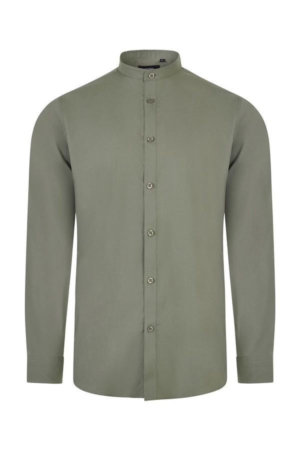 Camisa Stretch Manga Longa para Homem-VERDE OLIVA CLARO - 35-S-RAG-Tailors-Fardas-e-Uniformes-Vestuario-Pro
