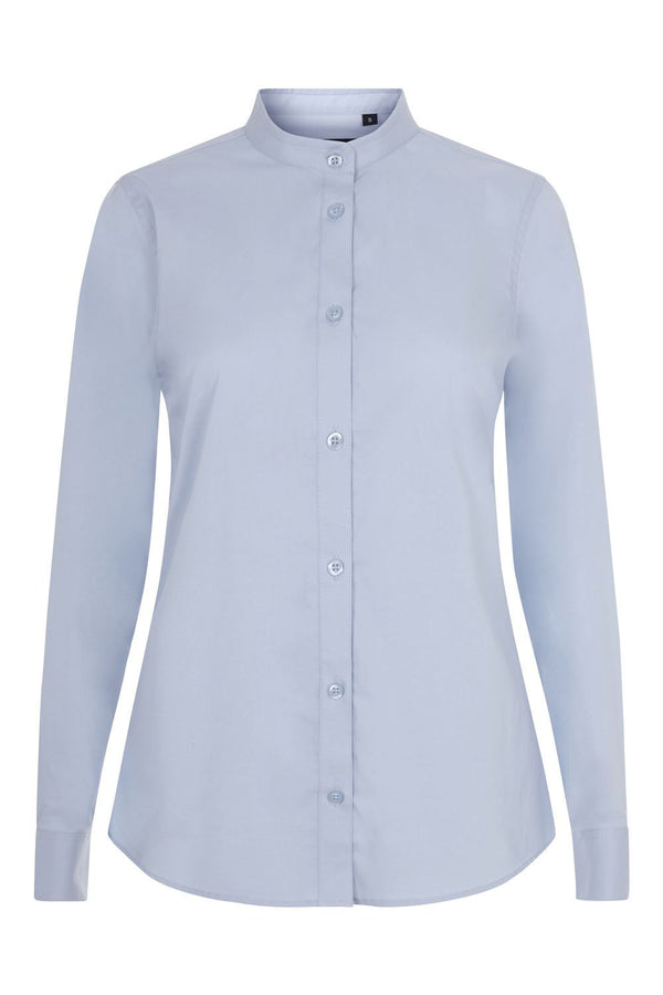 Camisa Stretch Manga Longa para Mulher-AZUL CELESTE - 05-XS-RAG-Tailors-Fardas-e-Uniformes-Vestuario-Pro