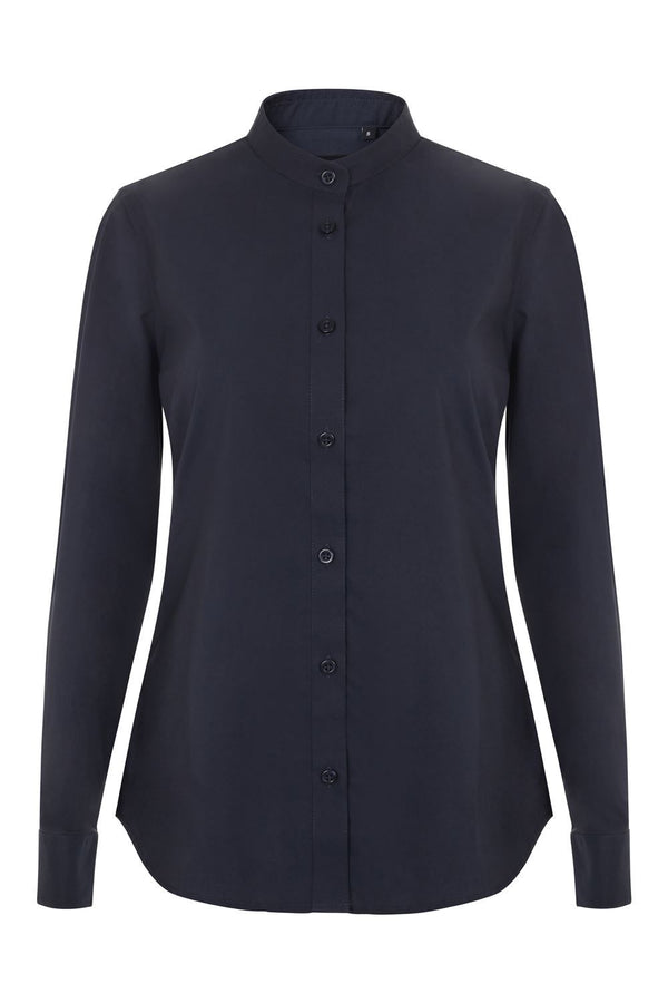 Camisa Stretch Manga Longa para Mulher-AZUL NAVY - 61-XS-RAG-Tailors-Fardas-e-Uniformes-Vestuario-Pro