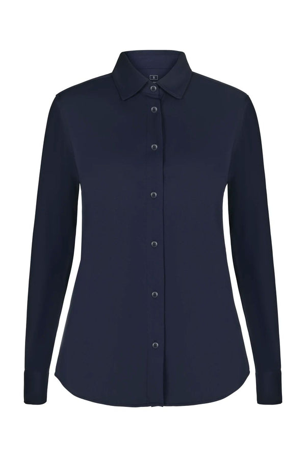 Camisa antirrugas mulher-Azul Navy - 61-XS-RAG-Tailors-Fardas-e-Uniformes-Vestuario-Pro