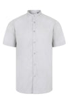 Camisa de Homem Gola Padre Stretch Manga Curta-Cinza Gelo - 58-S-RAG-Tailors-Fardas-e-Uniformes-Vestuario-Pro