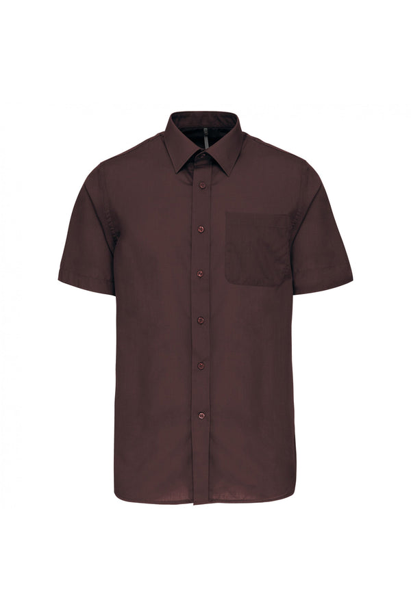 Camisa de Homem Mariano Manga Curta-Brown-XS-RAG-Tailors-Fardas-e-Uniformes-Vestuario-Pro