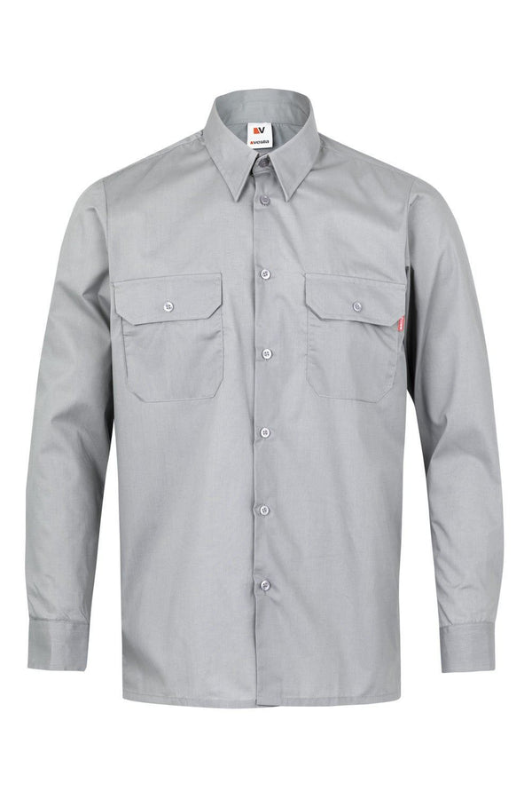 Camisa de Manga Comprida-Cinza-S-RAG-Tailors-Fardas-e-Uniformes-Vestuario-Pro