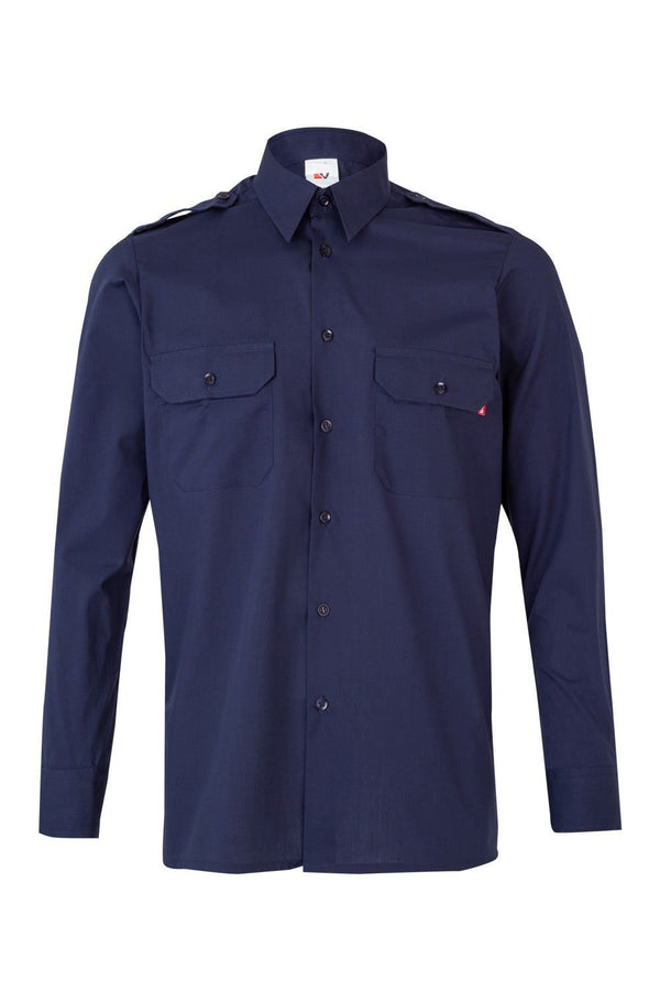 Camisa de Manga Comprida com Divisas-Azul Marinho-S-RAG-Tailors-Fardas-e-Uniformes-Vestuario-Pro