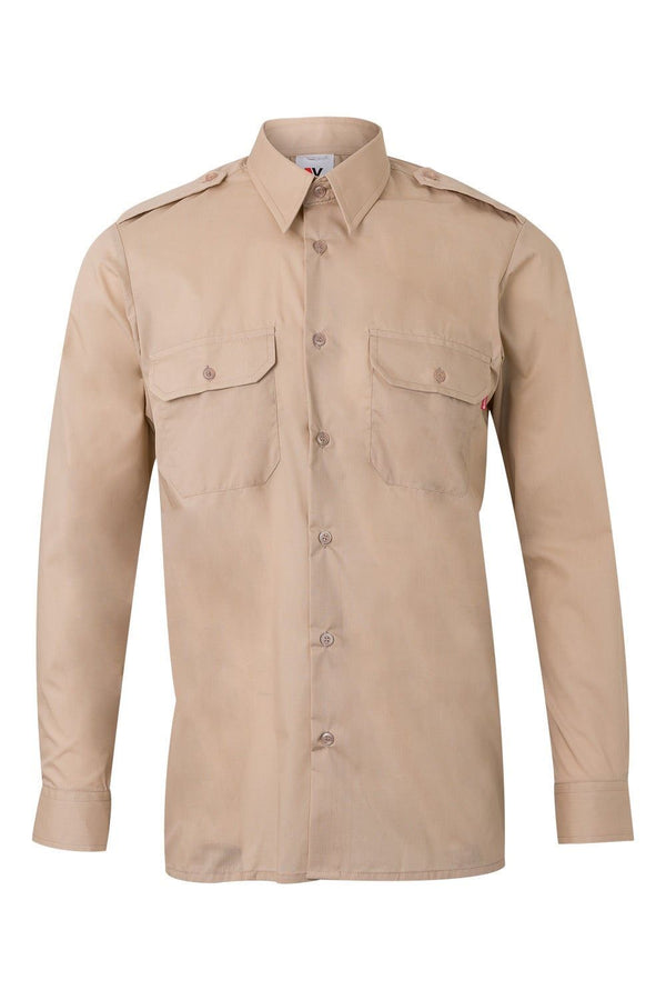 Camisa de Manga Comprida com Divisas-Bege Areia - 46-S-RAG-Tailors-Fardas-e-Uniformes-Vestuario-Pro