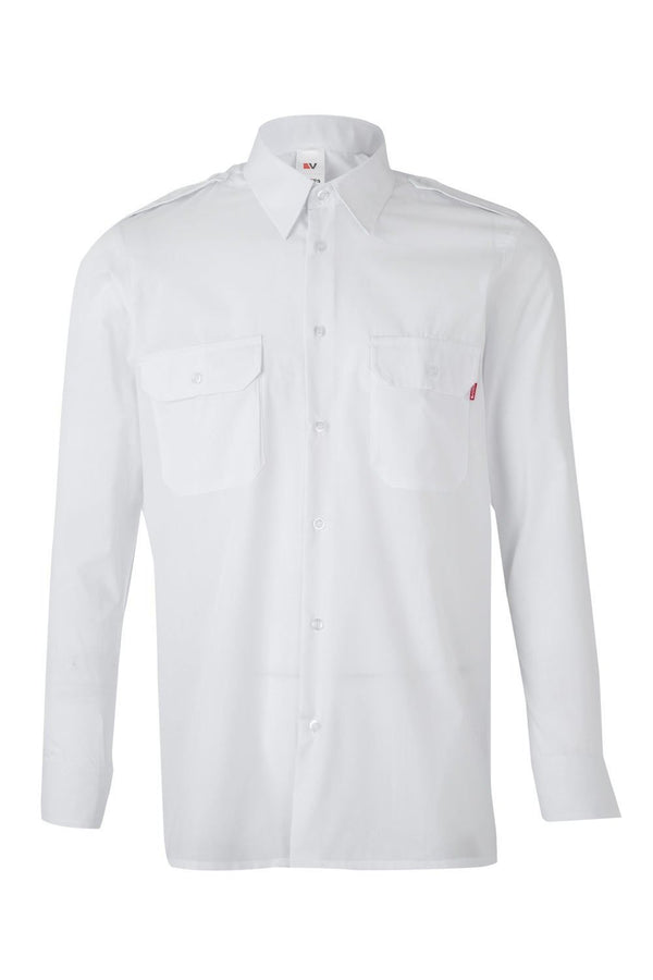 Camisa de Manga Comprida com Divisas-Branco-S-RAG-Tailors-Fardas-e-Uniformes-Vestuario-Pro