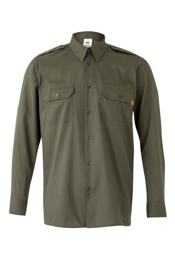 Camisa de Manga Comprida com Divisas-Verde Caça-S-RAG-Tailors-Fardas-e-Uniformes-Vestuario-Pro