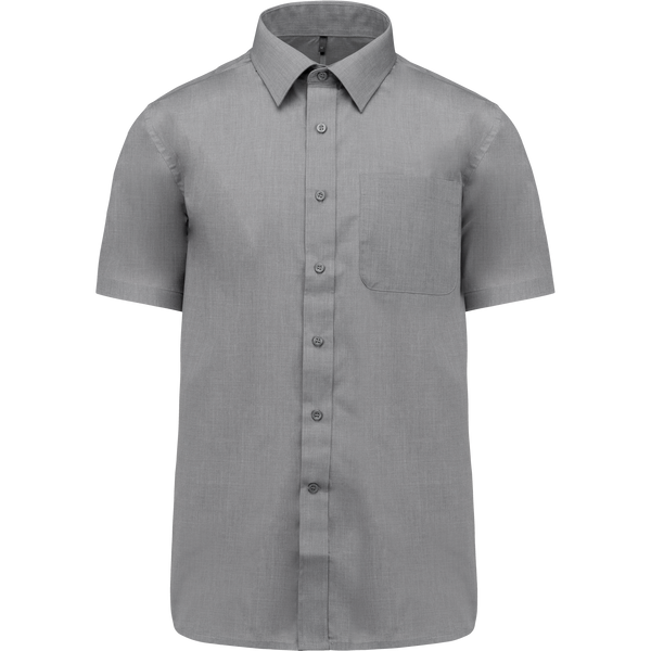 Camisa de Manga Curta Tratamento Fácil-Cinzento Tempestade Mesclado-XS-RAG-Tailors-Fardas-e-Uniformes-Vestuario-Pro