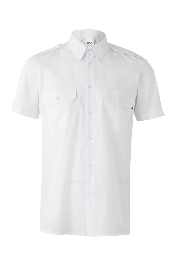 Camisa de Manga Curta com Divisas-Branco - 07-S-RAG-Tailors-Fardas-e-Uniformes-Vestuario-Pro