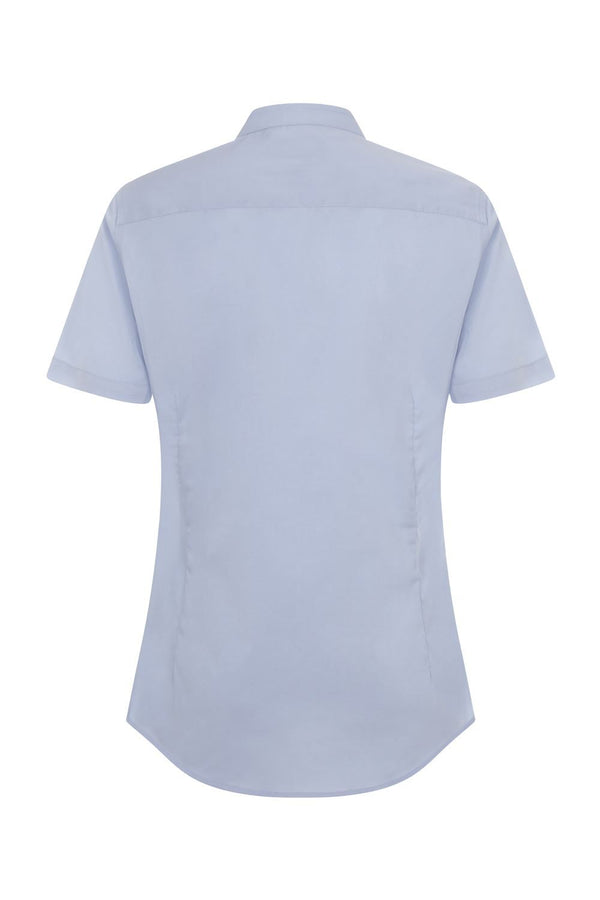 Camisa de Mulher Gola Padre Stretch Manga Curta-RAG-Tailors-Fardas-e-Uniformes-Vestuario-Pro
