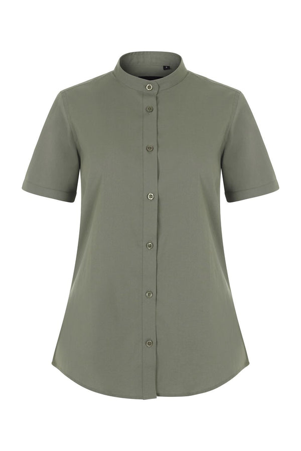 Camisa de Mulher Gola Padre Stretch Manga Curta-RAG-Tailors-Fardas-e-Uniformes-Vestuario-Pro