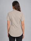 Camisa de Mulher Gola Padre Stretch Manga Curta-RAG-Tailors-Fardas-e-Uniformes-Vestuario-Pro