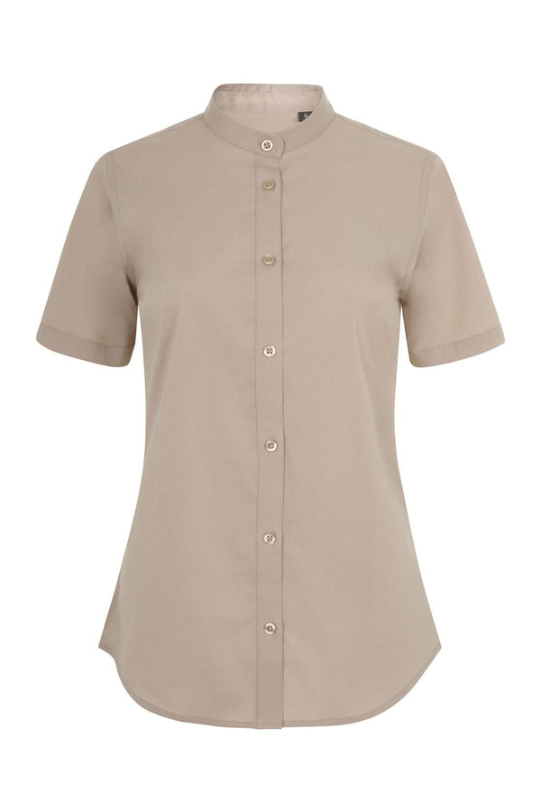 Camisa de Mulher Gola Padre Stretch Manga Curta-RAG-Tailors-Fardas-e-Uniformes-Vestuario-Pro