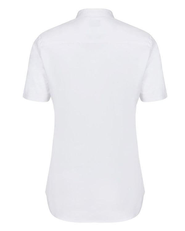 Camisa de Mulher Gola Padre Stretch Manga Curta-RAG-Tailors-Fardas-e-Uniformes-Vestuario-Pro