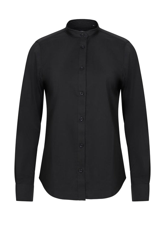 Camisa de Mulher Gola Padre com Stretch-Preto-XS-RAG-Tailors-Fardas-e-Uniformes-Vestuario-Pro