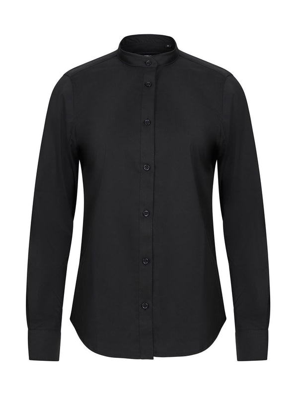 Camisa de Mulher Gola Padre com Stretch-Preto-XS-RAG-Tailors-Fardas-e-Uniformes-Vestuario-Pro
